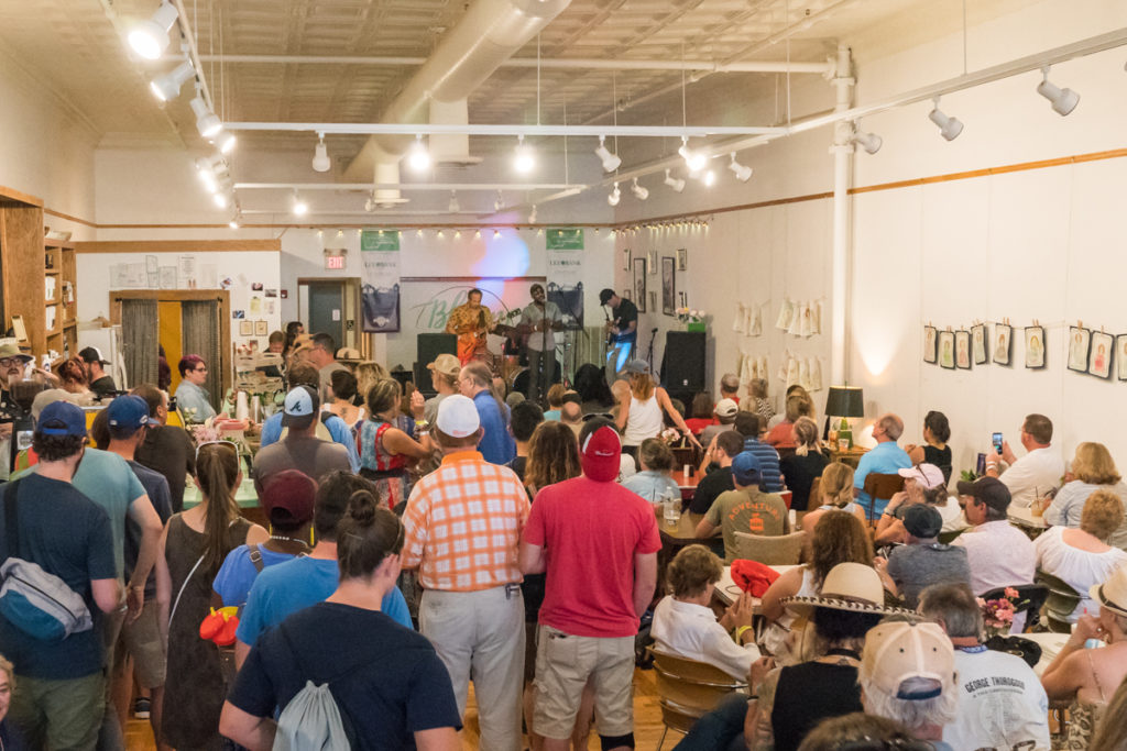 Andrew Alli performs at Bloom Cafe & Listening Room.