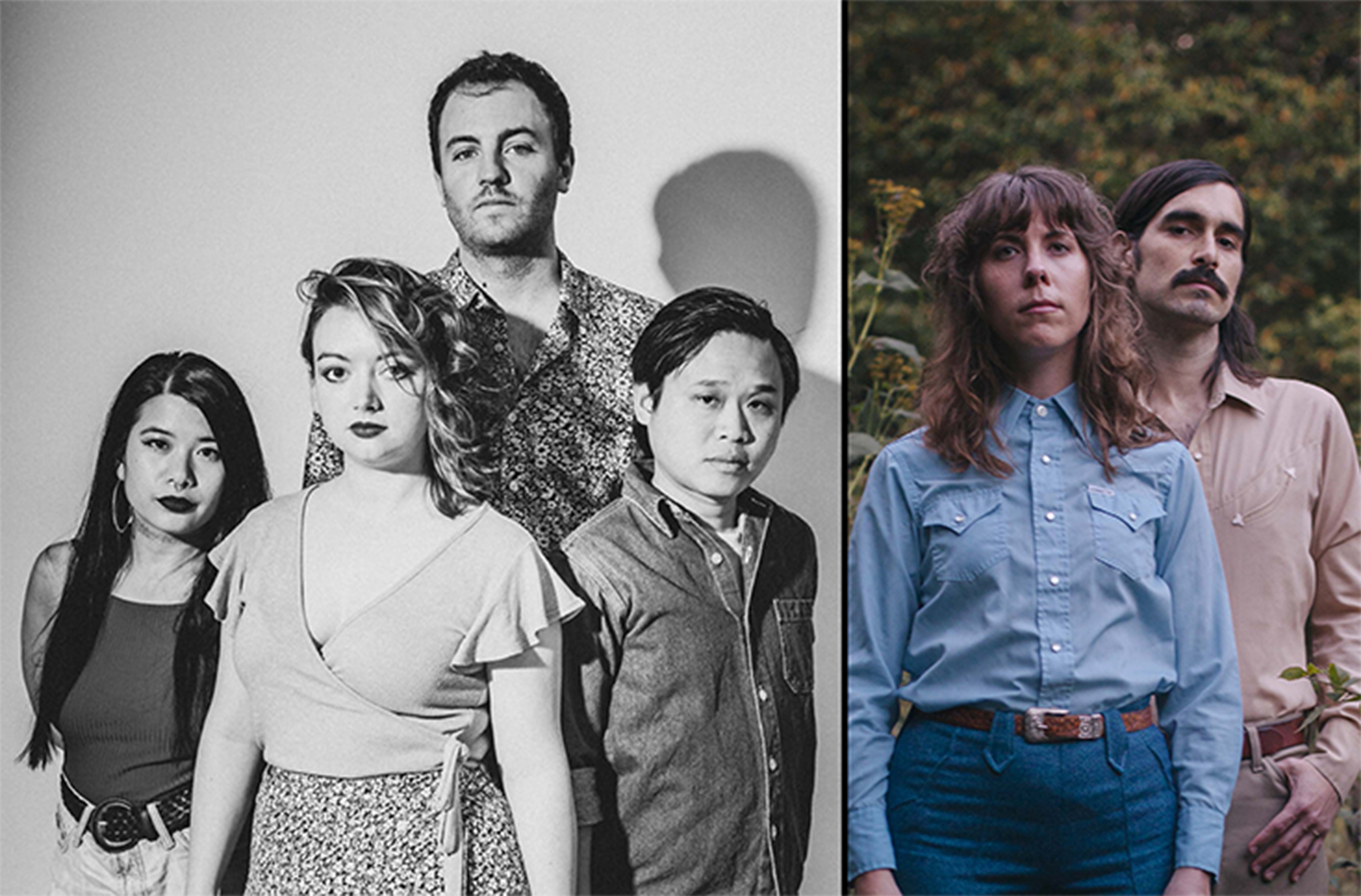 Composite photo of band members from Twisted Pine and Blue Cactus