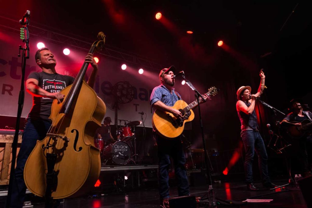 The band Old Crow Medicine Show performing on stage at Bristol Rhythm & Roots Reunion.
