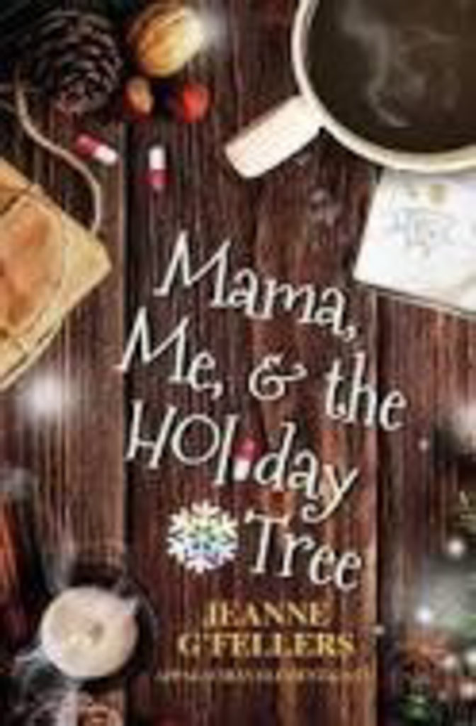 The cover of the book is a close up on a wooden tabletop where a mug of tea/coffee, a candle, holiday dcor, and some capsule pills sit.