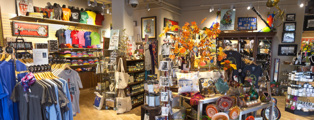 A view of the Birthplace of Country Music Museum store