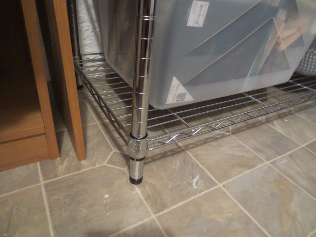 Shelving that is raised off the floor