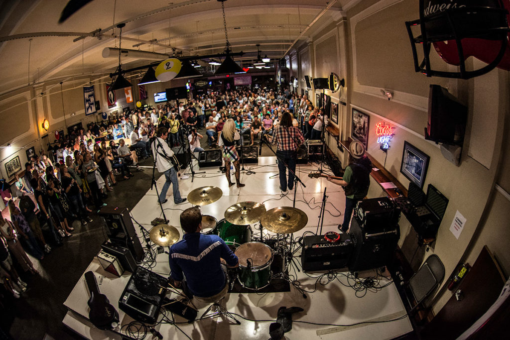 A full house at Borderline Billiards.