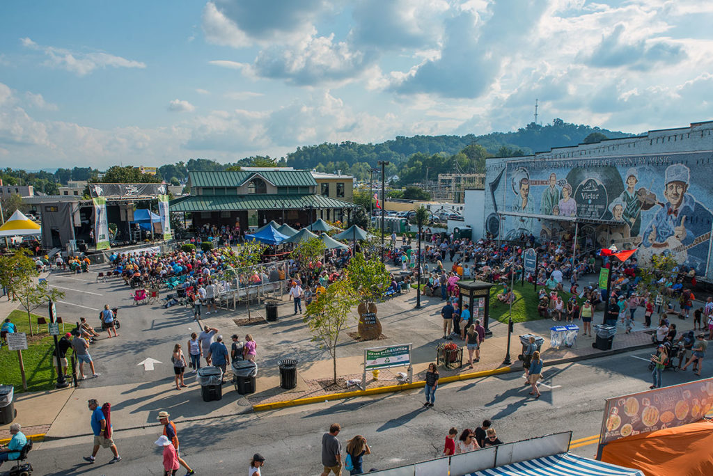 The Country Mural Stage and the famed mural from which it gets its name.
