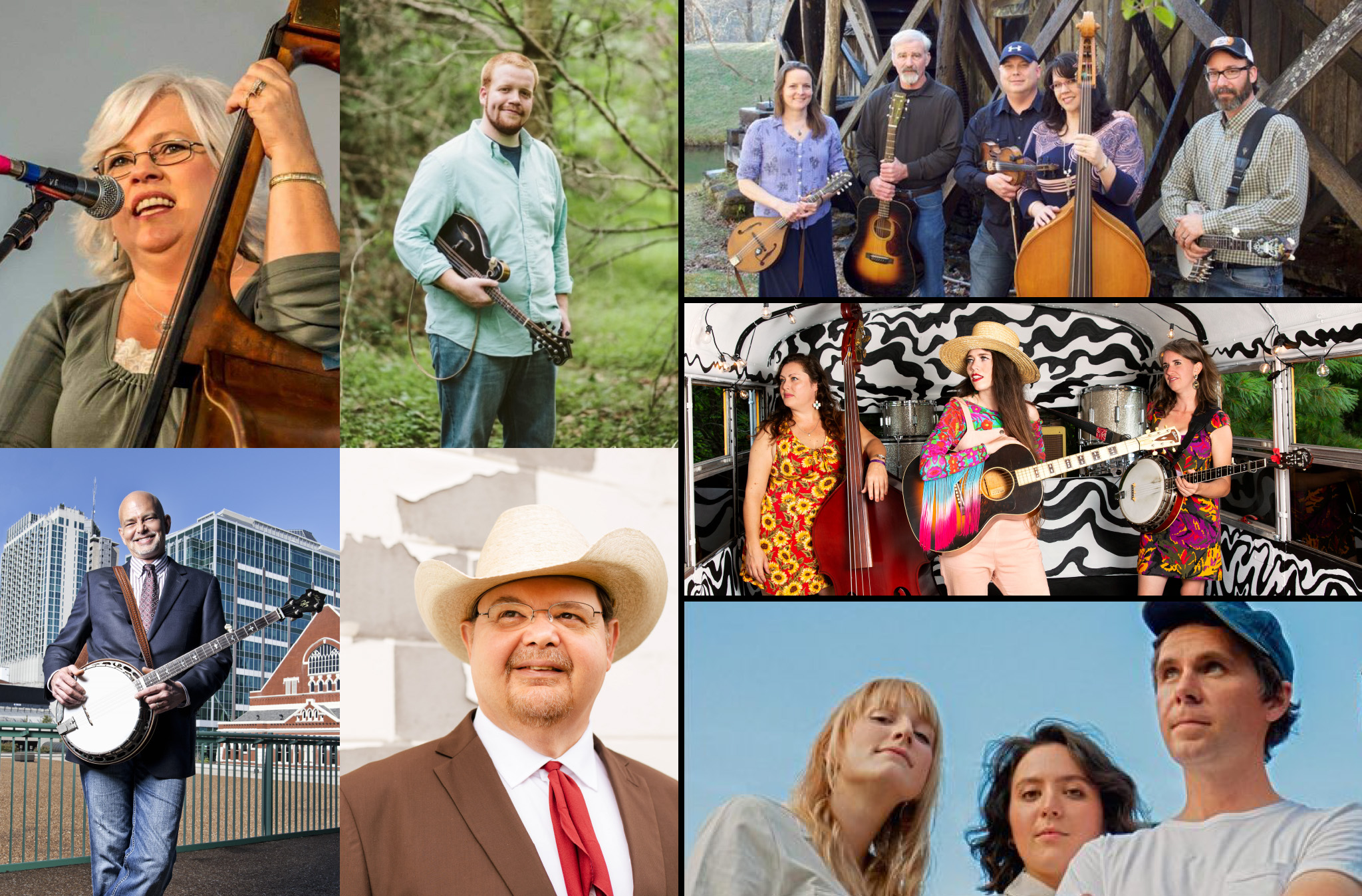 A photo collage of the artists.